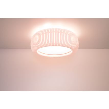 Deckenleuchte STRIPES 2xE27/40W/230V Ø 55 cm weiß/rosa