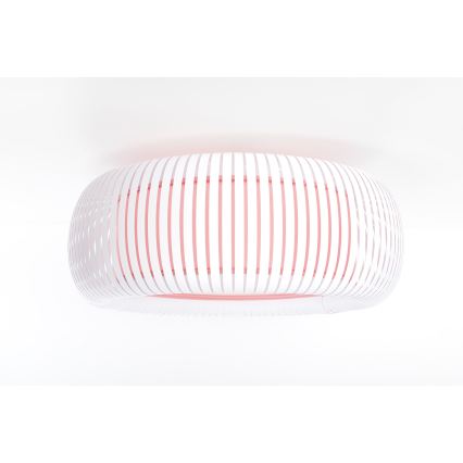 Deckenleuchte STRIPES 2xE27/40W/230V Ø 55 cm weiß/rosa