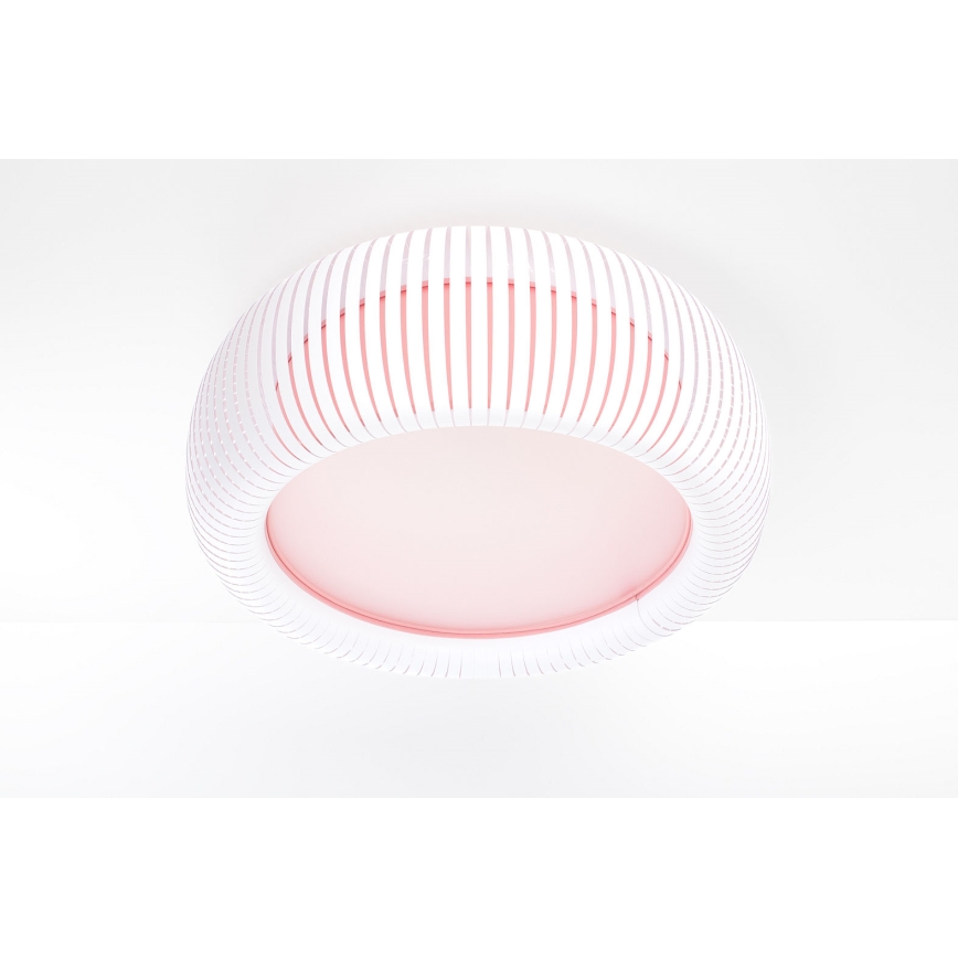 Deckenleuchte STRIPES 2xE27/40W/230V Ø 55 cm weiß/rosa