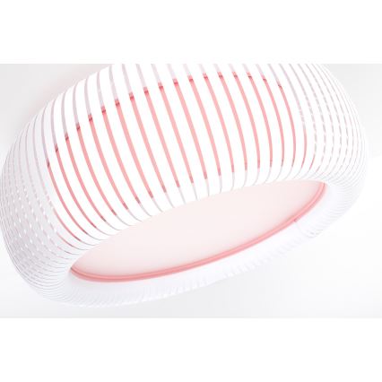 Deckenleuchte STRIPES 2xE27/40W/230V Ø 55 cm weiß/rosa