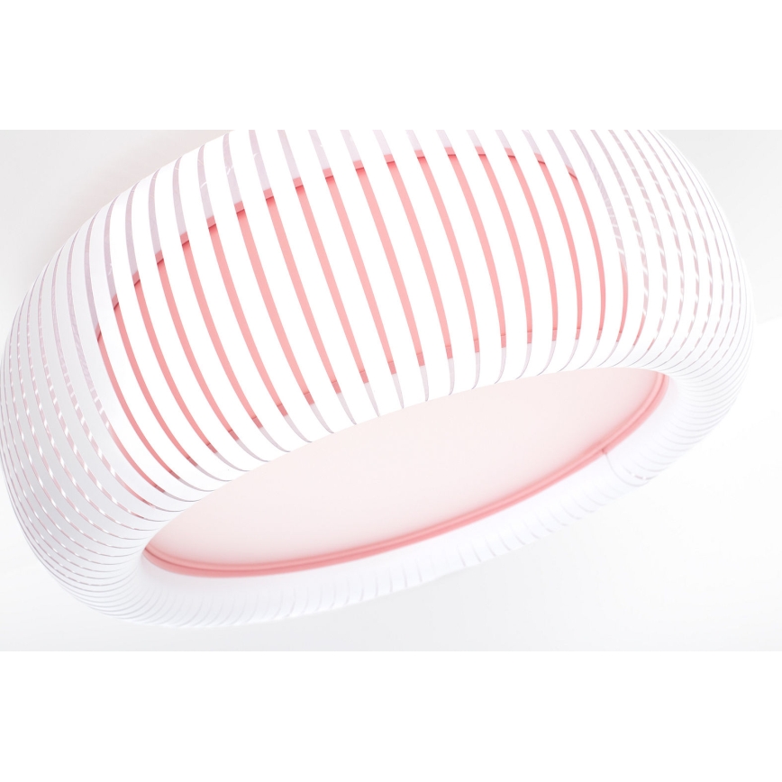 Deckenleuchte STRIPES 2xE27/40W/230V Ø 55 cm weiß/rosa