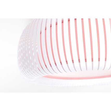 Deckenleuchte STRIPES 2xE27/40W/230V Ø 55 cm weiß/rosa