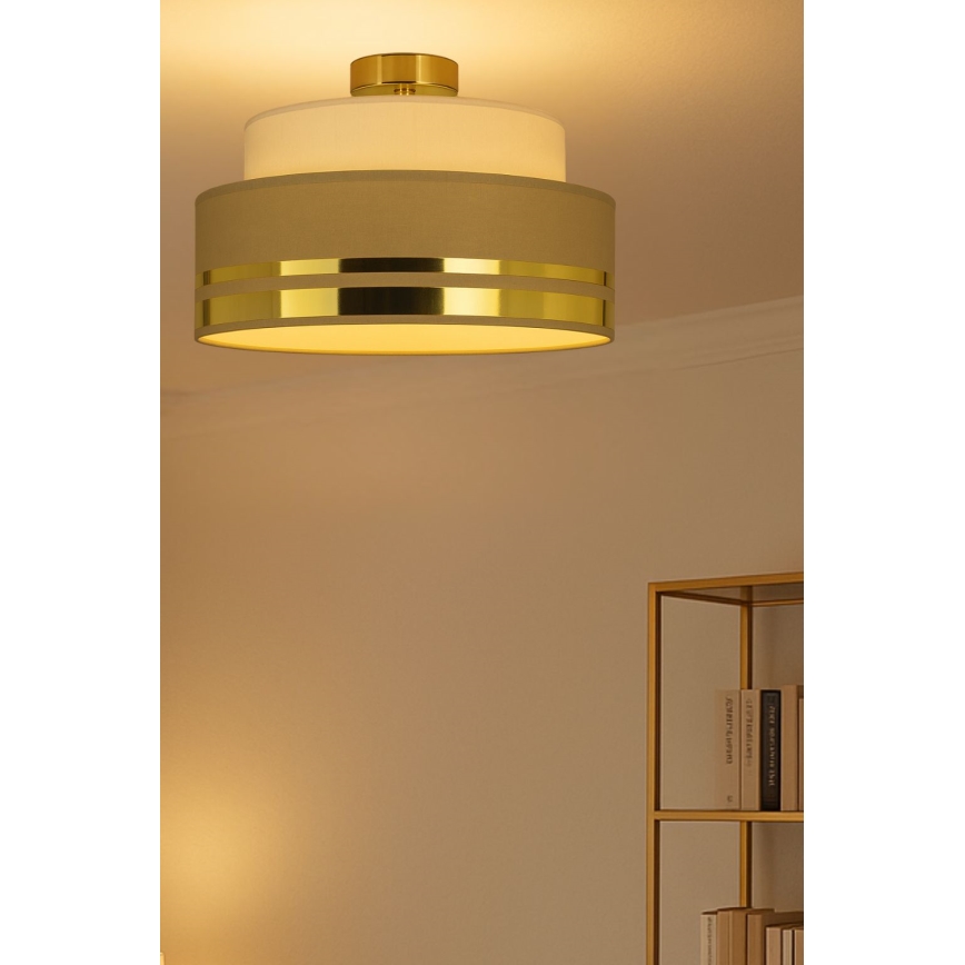 Deckenleuchte TAMI 1xE27/60W/230V beige/braun/golden