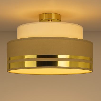 Deckenleuchte TAMI 1xE27/60W/230V beige/braun/golden