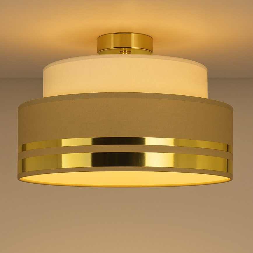 Deckenleuchte TAMI 1xE27/60W/230V beige/braun/golden