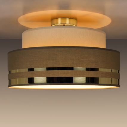 Deckenleuchte TAMI 1xE27/60W/230V d 40 cm beige/braun/golden