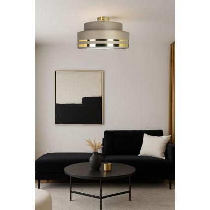 Deckenleuchte TAMI 1xE27/60W/230V d 40 cm braun/golden