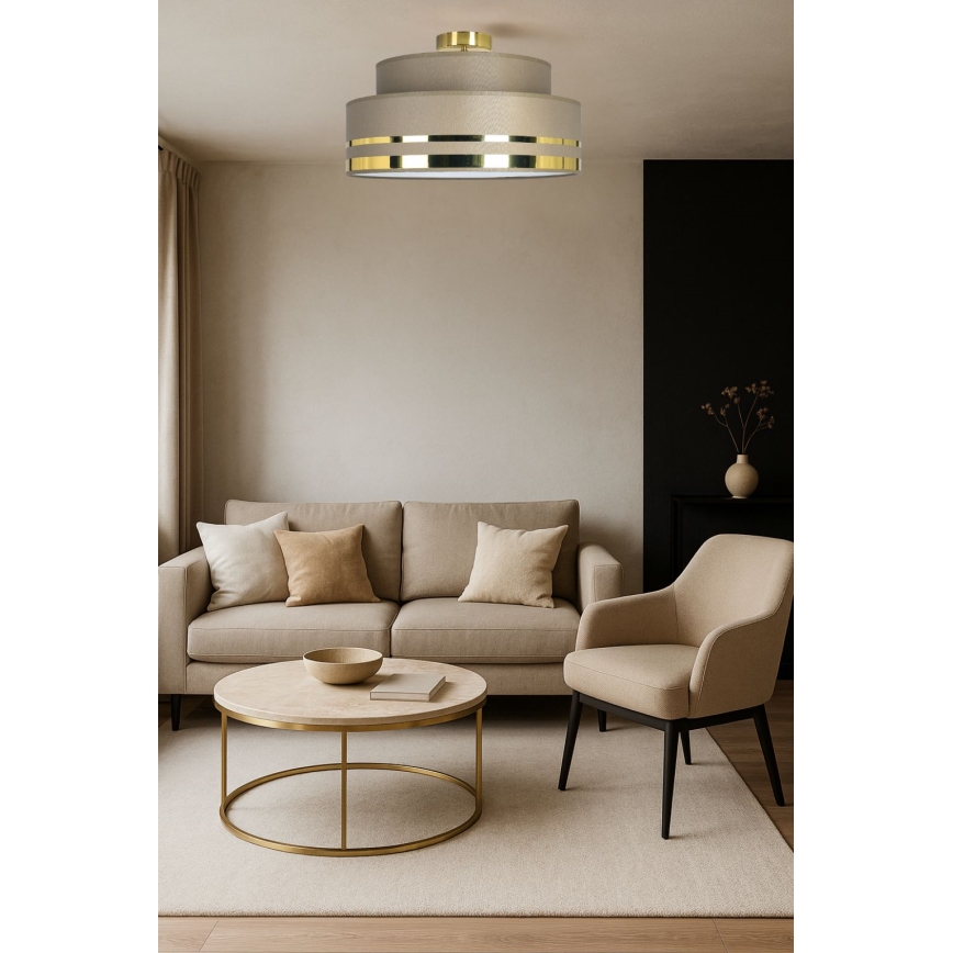 Deckenleuchte TAMI 1xE27/60W/230V d 40 cm braun/golden