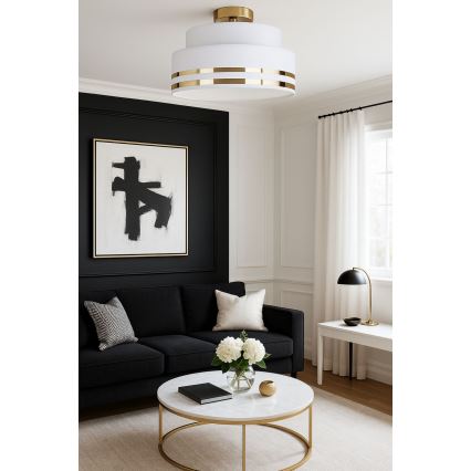 Deckenleuchte TAMI 1xE27/60W/230V d 40 cm weiß/golden