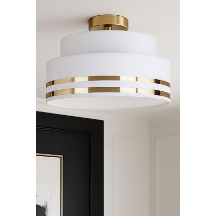 Deckenleuchte TAMI 1xE27/60W/230V d 40 cm weiß/golden