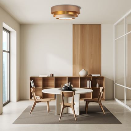 Deckenleuchte TRINITI 2xE27/60W/230V Braun/Gold/Beige