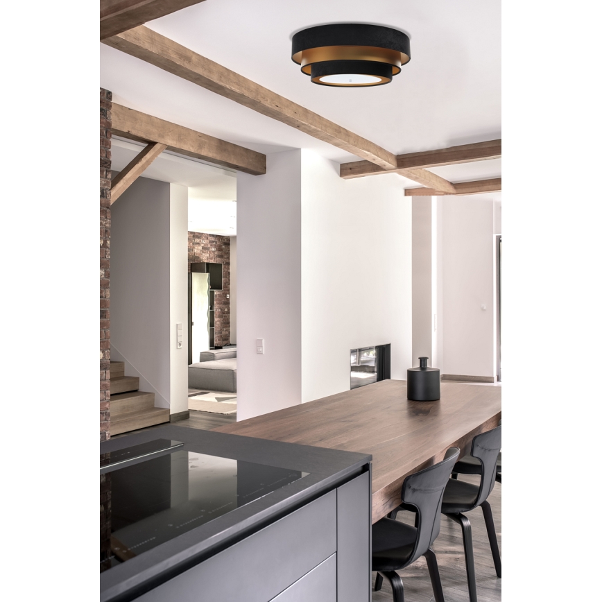 Deckenleuchte TRINITI 2xE27/60W/230V Schwarz/Gold