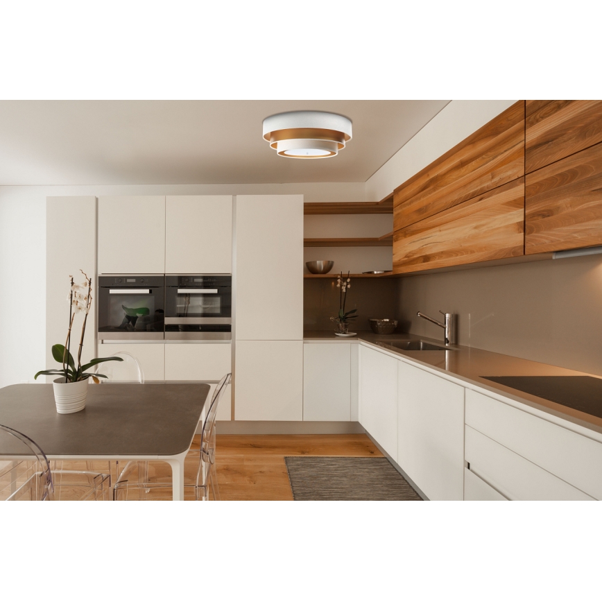 Deckenleuchte TRINITI 2xE27/60W/230V Weiß/Gold