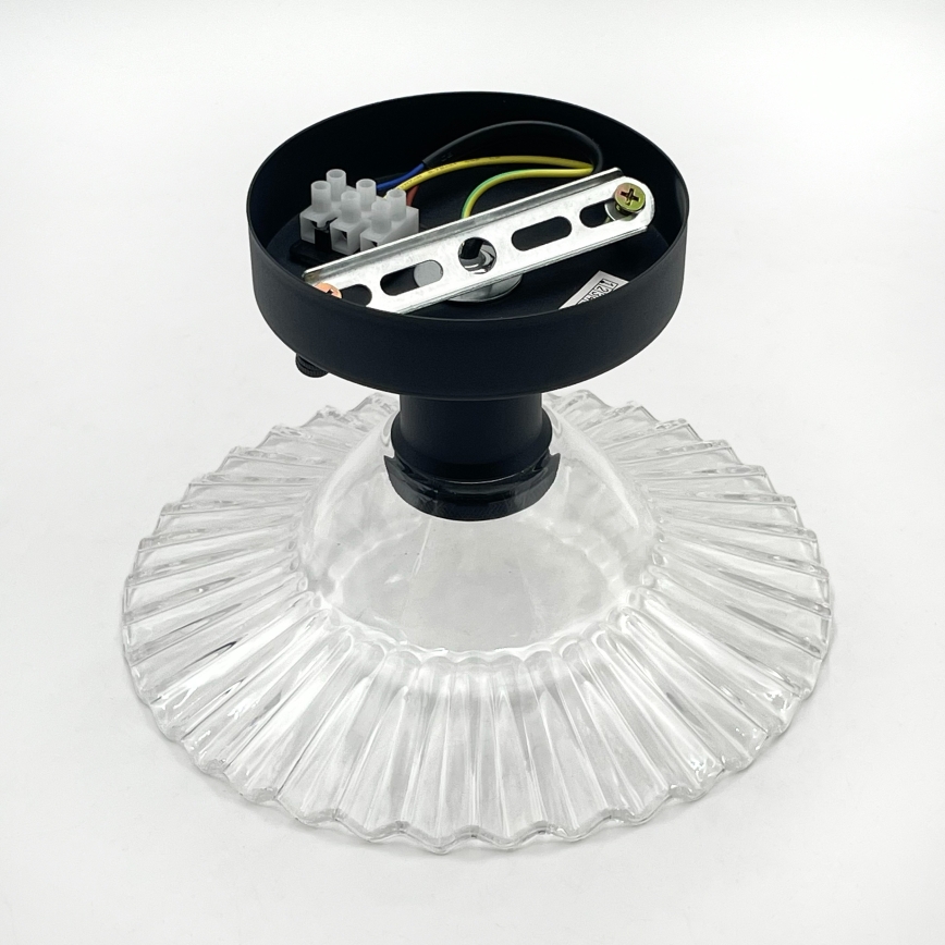 Deckenleuchte TRISH 1xE27/15W/230V schwarz/klar