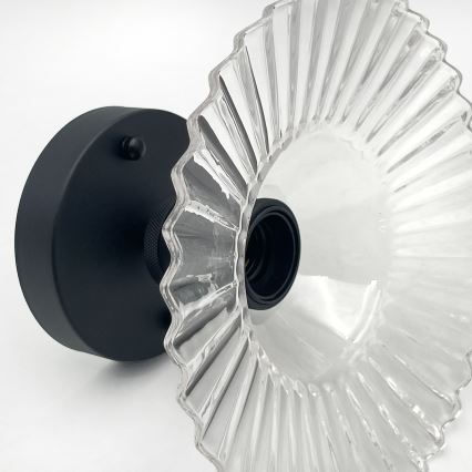 Deckenleuchte TRISH 1xE27/15W/230V schwarz/klar