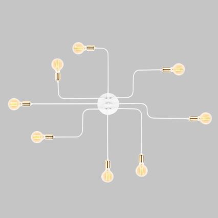 Deckenleuchte TRUVA 8xE27/40W/230V weiß/gold