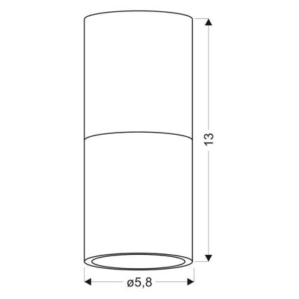 Deckenleuchte TUBA 1xGU10/50W/230V weiß