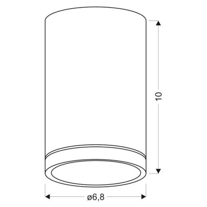 Deckenleuchte TUBA GU10/15W/230V