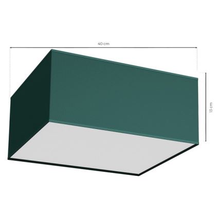 Deckenleuchte VERDE 2xE27/60W/230V 40x40 cm grün