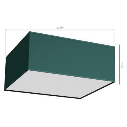 Deckenleuchte VERDE 3xE27/60W/230V 50x50 cm grün