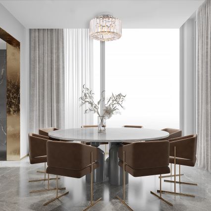 Deckenleuchte VETRO 1xE27/15W/230V Ø 24,5 cm mattchrom