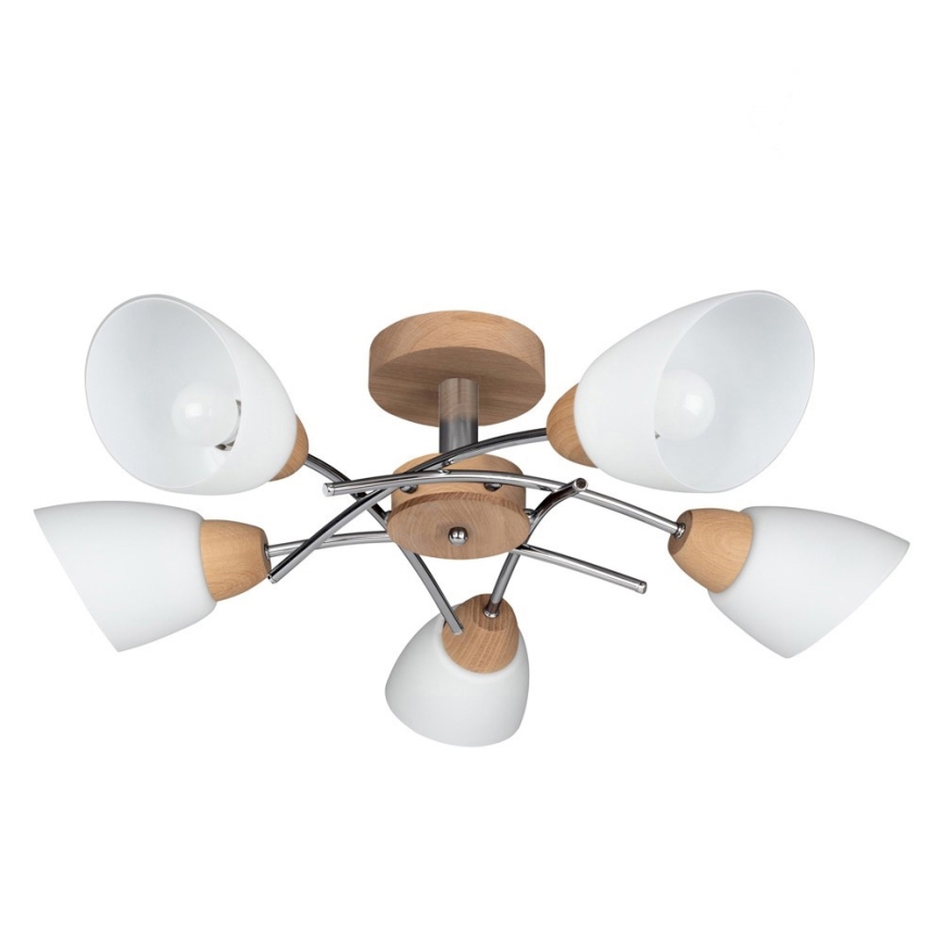 Deckenleuchte VILETTA 5xE27/40W/230V Eiche