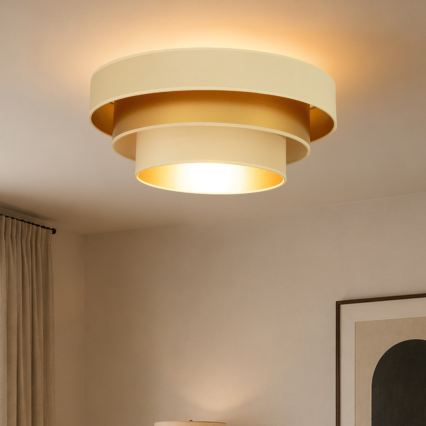 Deckenleuchte WENTA 1xE27/60W/230V Ø 50 cm beige/gold