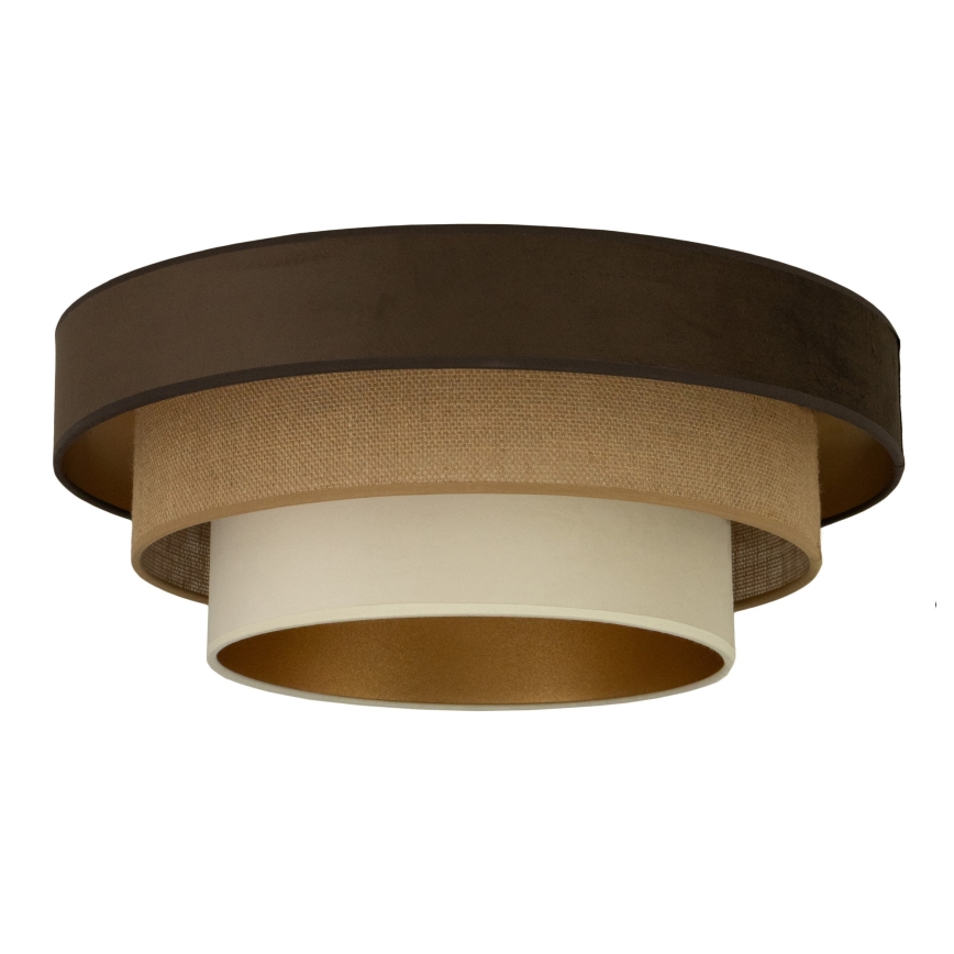 Deckenleuchte WENTA 1xE27/60W/230V Ø 50 cm braun/Jute/beige