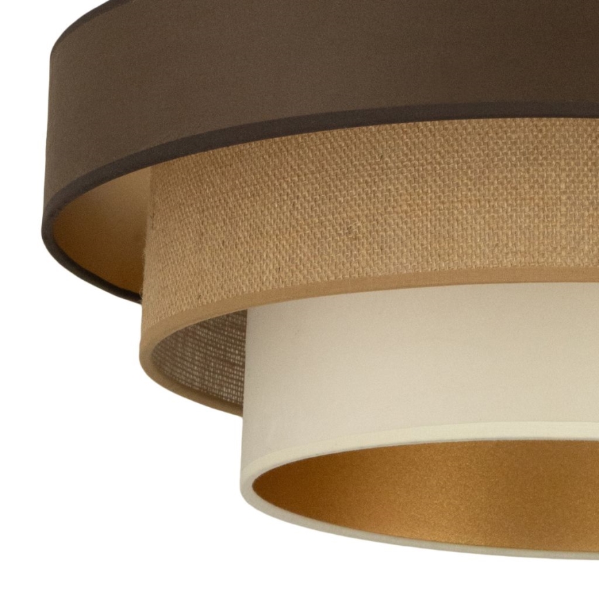 Deckenleuchte WENTA 1xE27/60W/230V Ø 50 cm braun/Jute/beige
