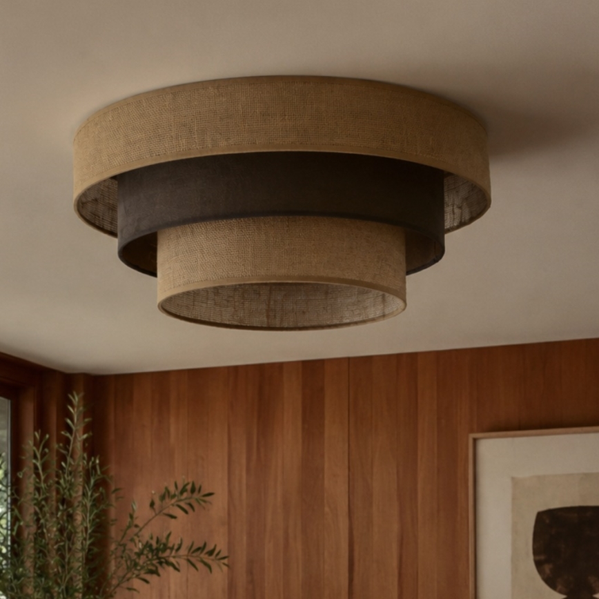 Deckenleuchte WENTA 1xE27/60W/230V Ø 50 cm Jute/braun