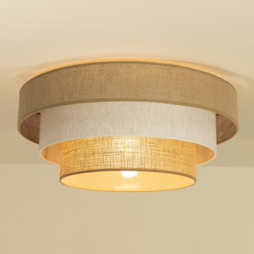 Deckenleuchte WENTA 1xE27/60W/230V Ø 50 cm Jute/Creme
