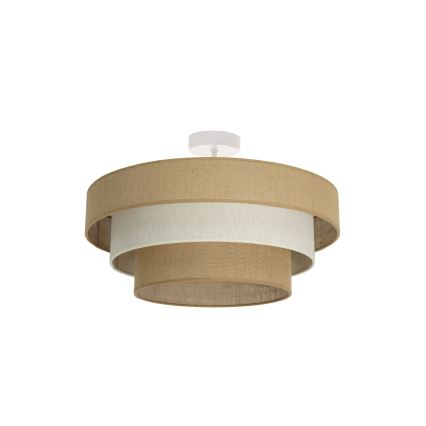 Deckenleuchte WENTA, 1xE27/60W/230V, Ø 50 cm, Jute/Creme