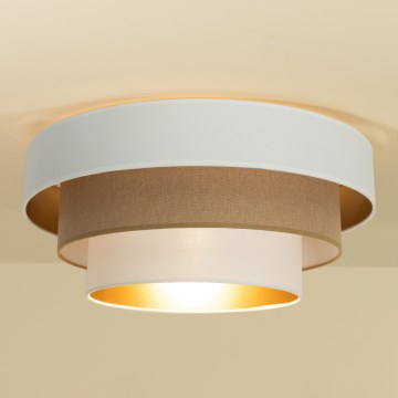 Deckenleuchte WENTA 1xE27/60W/230V Ø 50 cm weiß/braun
