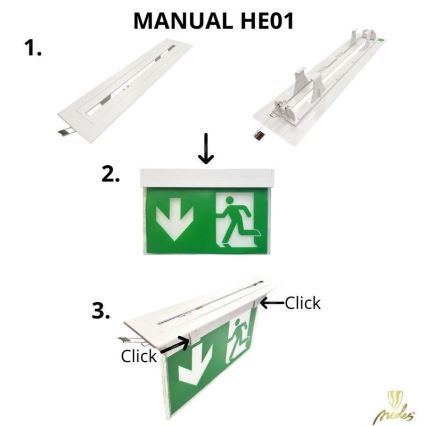 Deckenmontageset für Notleuchten