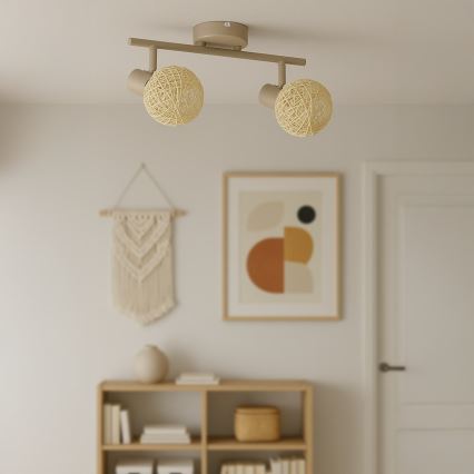 Deckenspot DEX 2xE14/10W/230V beige/creme