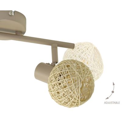 Deckenspot DEX 2xE14/10W/230V beige/creme
