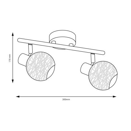 Deckenspot DEX 2xE14/10W/230V beige/creme