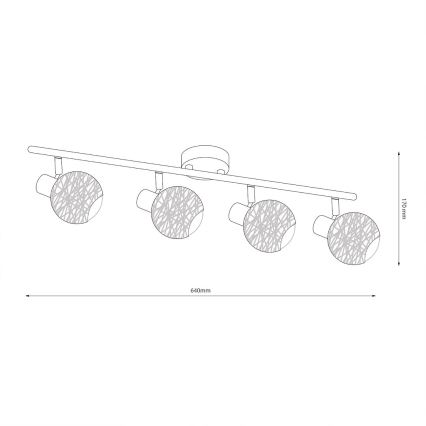 Deckenspot DEX 4xE14/10W/230V beige/creme