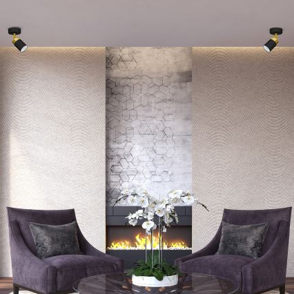 Deckenspot JOKER 1xGU10/25W/230V schwarz/gold