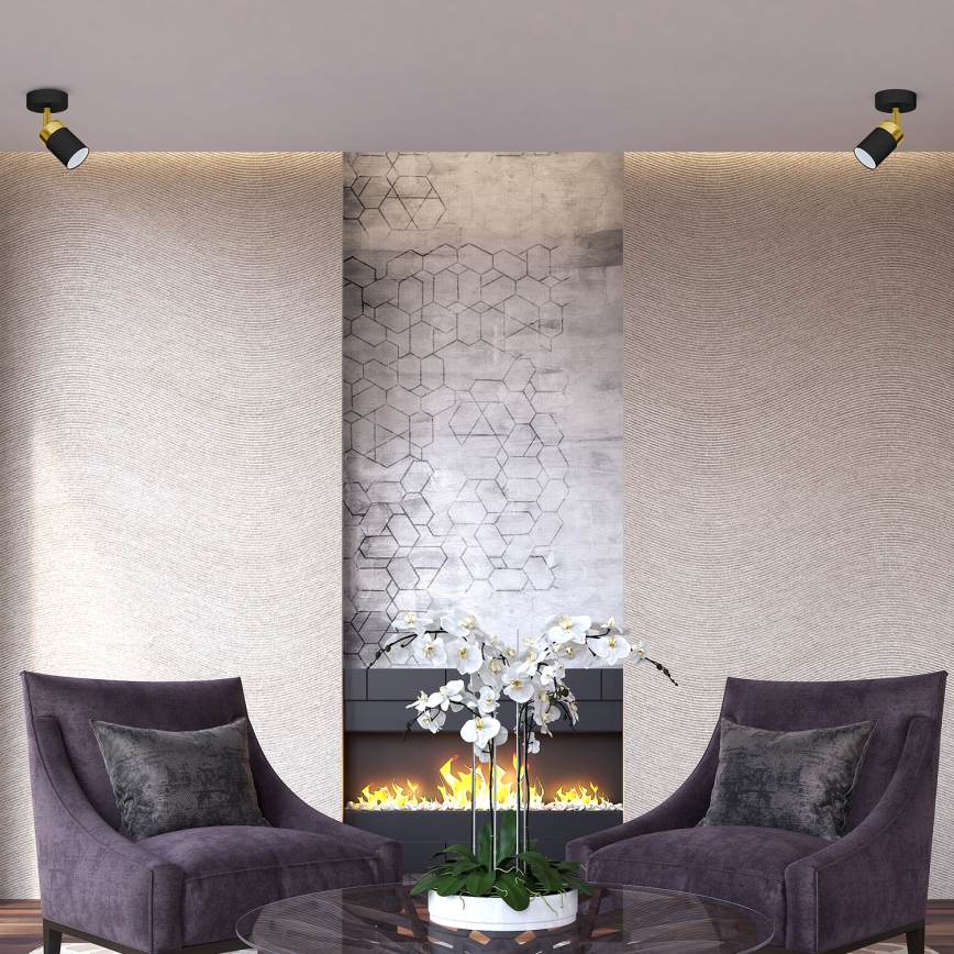 Deckenspot JOKER 1xGU10/25W/230V schwarz/gold