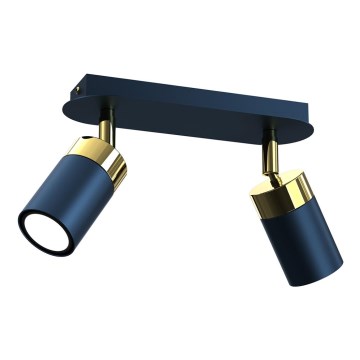 Deckenspot JOKER 2xGU10/25W/230V blau/gold