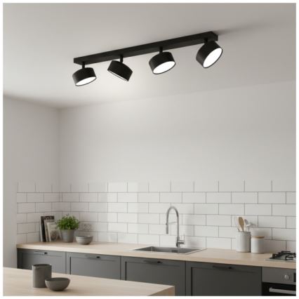 Deckenspot LUNVIGO 4xGX53/35W/230V schwarz