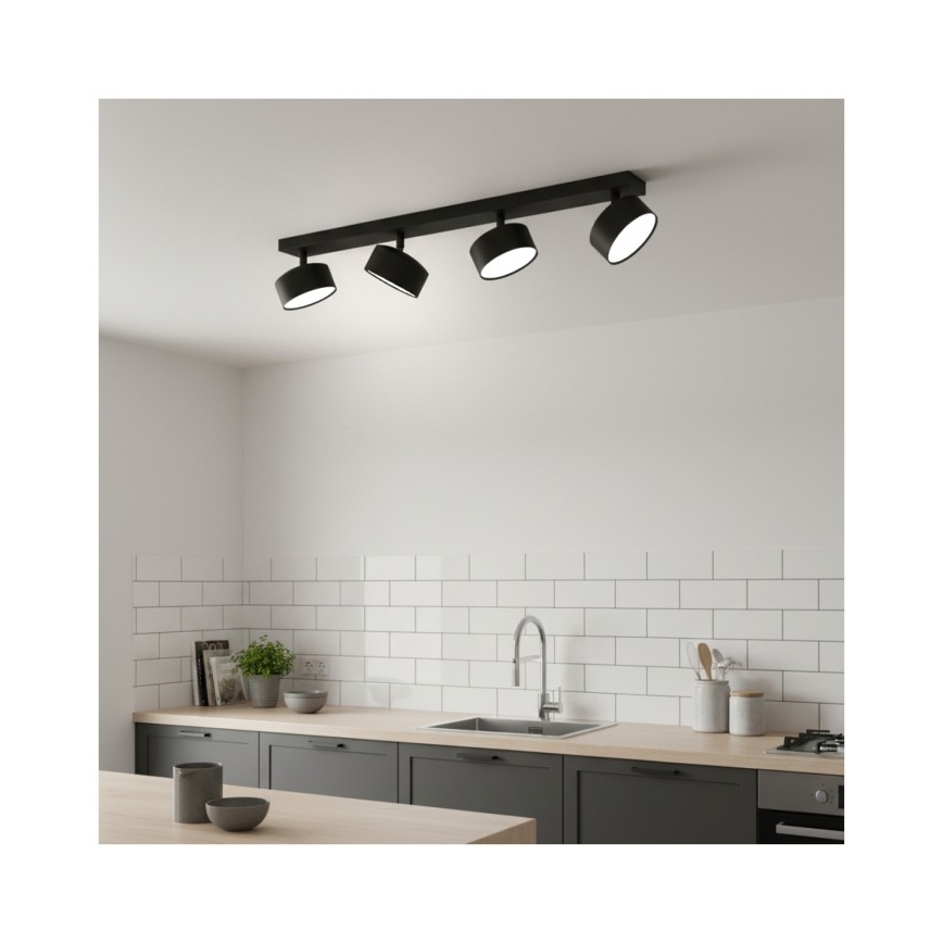 Deckenspot LUNVIGO 4xGX53/35W/230V schwarz