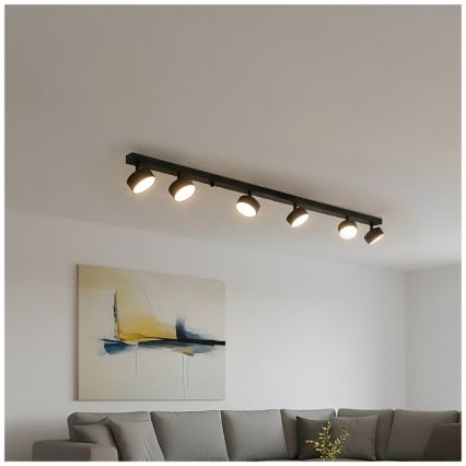 Deckenspot LUNVIGO 6xGX53/35W/230V schwarz