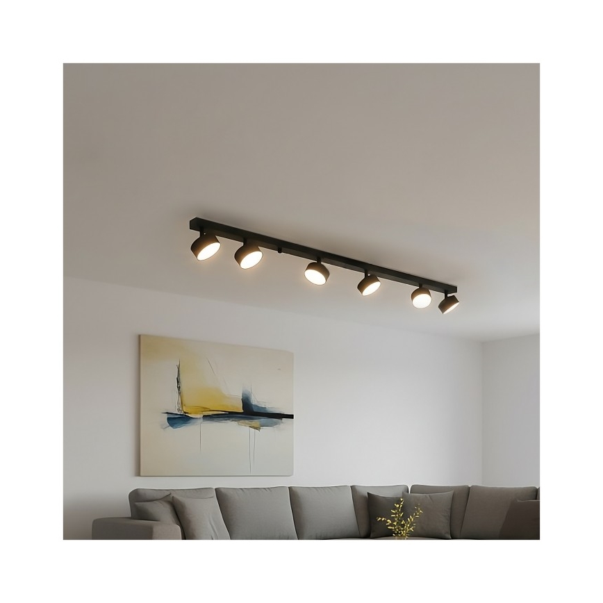 Deckenspot LUNVIGO 6xGX53/35W/230V schwarz