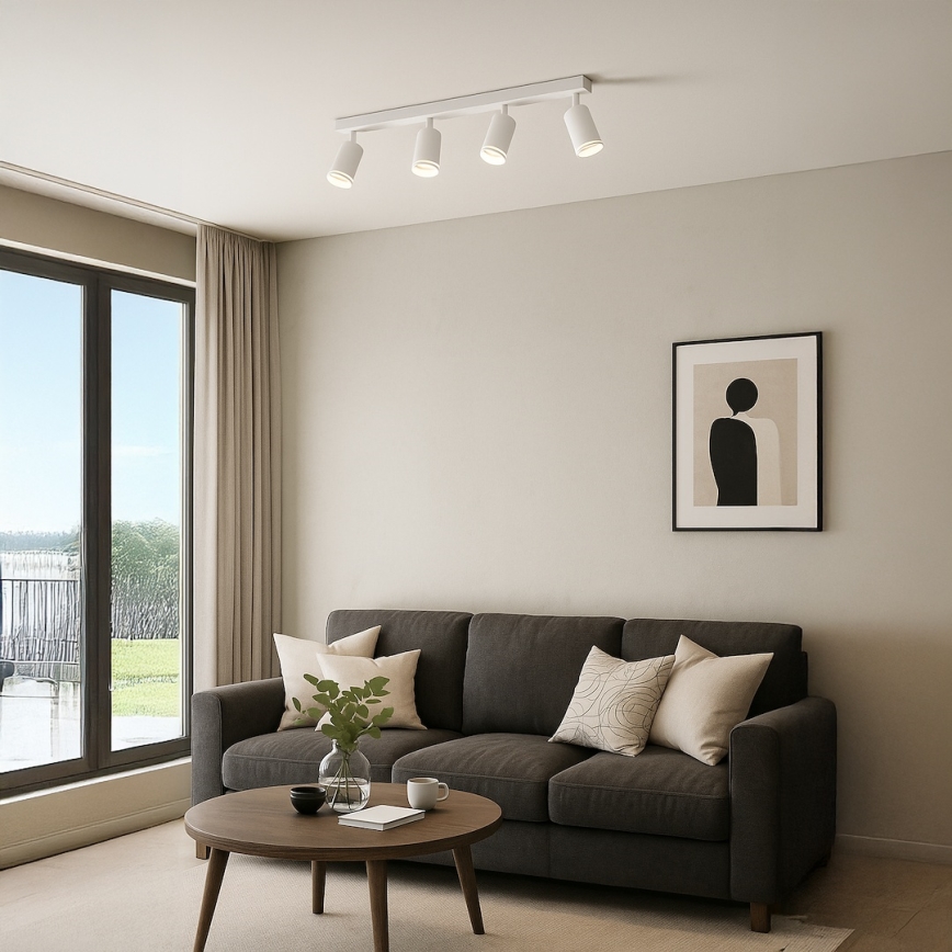 Deckenspot PIPE 4xGU10/10W/230V weiß