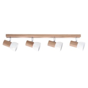 Deckenspot SVENDA 4xE27/60W/230V Eiche/weiß