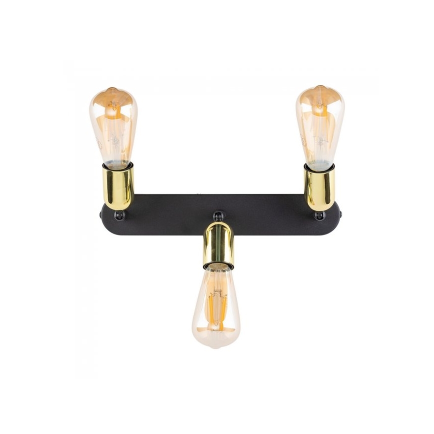 Deckenspot TOP 3xE27/15W/230V schwarz/gold