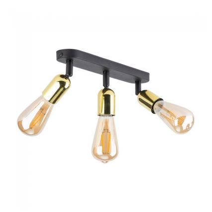 Deckenspot TOP 3xE27/15W/230V schwarz/gold