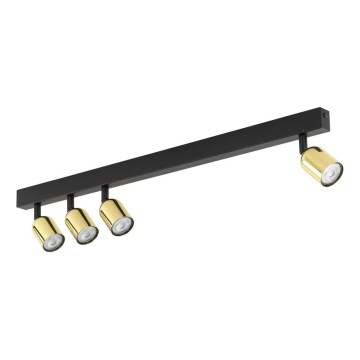 Deckenspot TOP 4xGU10/10W/230V schwarz/gold